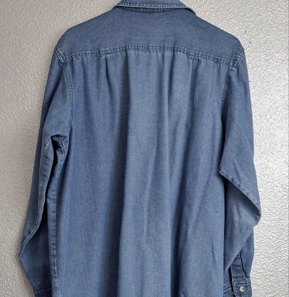 Chambray Embroiderd Blouse - Picture 3 of 3